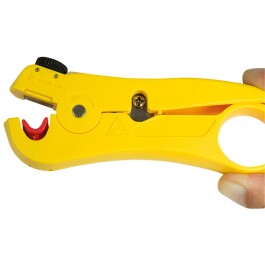 Abisolierzange für Rundkabel 3,5 bis 9 mm