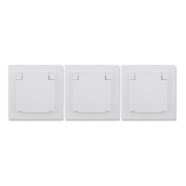 Schutzkontakt-Steckdose McPower Flair 250V~/16A UP IP44 weiß 3er-Pack