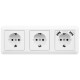Steckdosenblock McPower Cup Aufbau weiß 3-fach Schutzkontakt + USB