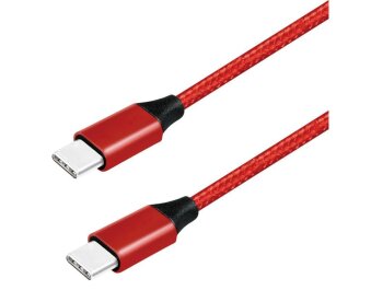 USB 3.2 Kabel USB-C Stecker auf USB-C Stecker 1m rot
