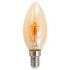 LED Filament Kerzenlampe McShine Retro E14 1W 90lm warmweiß goldenes Glas