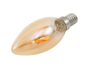 LED Filament Kerzenlampe McShine Retro E14 1W 90lm warmweiß goldenes Glas
