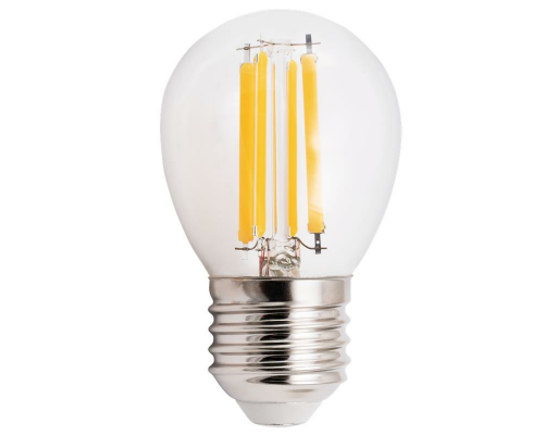LED Filament Tropfenlampe McShine Filed E27 6W 820 lm warmweiß klar