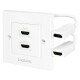 HDMI Wanddose mit Kabelpeitsche 2 x HDMI Buchse HDMI™ 1.4 High Speed weiß
