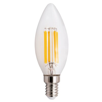 LED Filament Kerzenlampe McShine Filed E14 6W 820 lm warmweiß klar