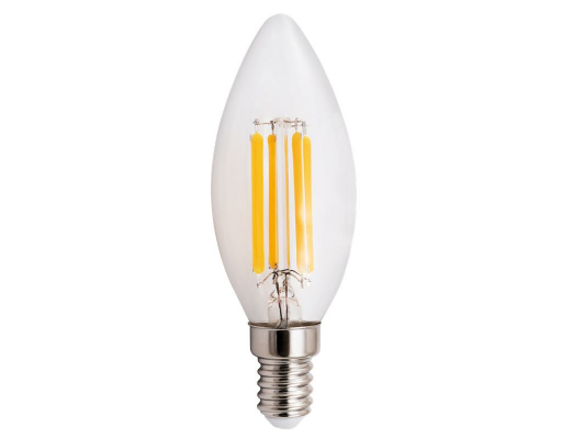 LED Filament Kerzenlampe McShine Filed E14 6W 820 lm warmweiß klar