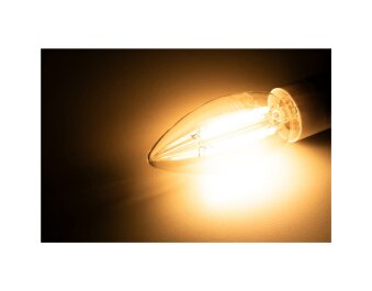 LED Filament Kerzenlampe McShine Filed E14 6W 820 lm warmweiß klar