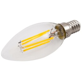 LED Filament Kerzenlampe McShine Filed E14 6W 600lm warmweiß dimmbar