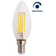 LED Filament Kerzenlampe McShine Filed E14 6W 600lm warmweiß dimmbar