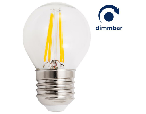 LED Filament Tropfenlampe McShine Filed E27 6W 600lm warmweiß dimmbar