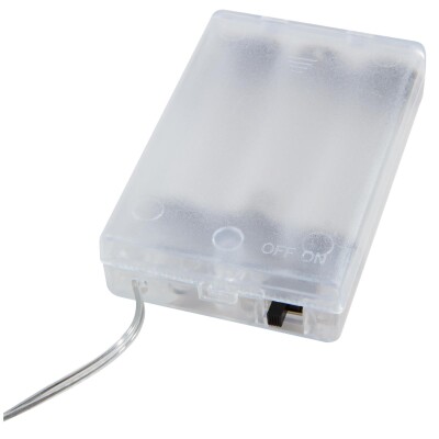 LED Draht-Lichterkette McShine Micro 80 LEDs warmweiß Batteriebetrieb