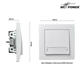 Taster McPower Flair mit Namensschild 250V~/10A UP weiß