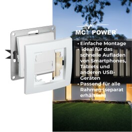 Taster McPower Flair mit Namensschild 250V~/10A UP weiß