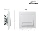 Taster McPower Flair mit Namensschild 250V~/10A UP weiß