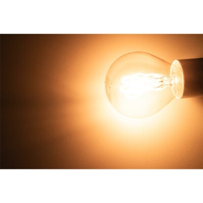 LED Filament Tropfenlampe McShine Retro E14 1W 90lm warmweiß goldenes Glas