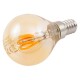 LED Filament Tropfenlampe McShine Retro E14 1W 90lm warmweiß goldenes Glas