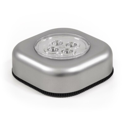 LED-Klebeleuchte McShine LK4 mit Klebefolie 70x70x24mm silber