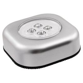 LED-Klebeleuchte McShine LK4 mit Klebefolie 70x70x24mm silber