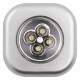 LED-Klebeleuchte McShine LK4 mit Klebefolie 70x70x24mm silber