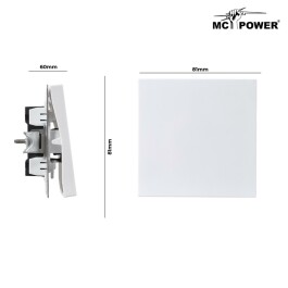 Kreuzschalter McPower Shallow 250V~/10A UP Steckanschluss weiß