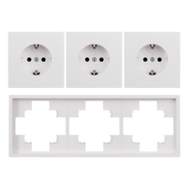 Steckdosen Set McPower Shallow Beginner 3S-Profi 4-teilig Klemmanschluss