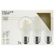 LED Filament Glühlampe E27 4W 470lm 2700K warmweiß matt 3er Set