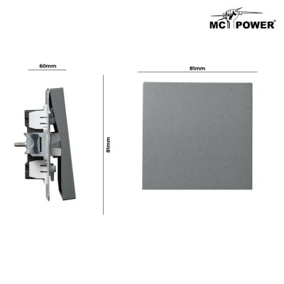 Wechselschalter McPower Shallow 250V~/10A UP Klemmanschluss anthrazit