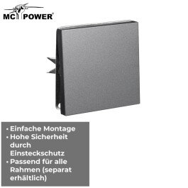 Wechselschalter McPower Shallow 250V~/10A UP Steckanschluss anthrazit