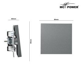 Kreuzschalter McPower Shallow 250V~/10A UP Klemmanschluss anthrazit