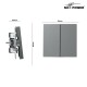 Serien-Schalter McPower Shallow 2-fach 250V~/10A Steckanschluss anthrazit