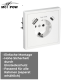 Schutzkontakt-Steckdose McPower Shallow 1x USB-C - 18W Quickcharge - 1x USB-A