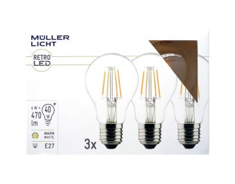 LED Filament Glühlampe E27 4W 470lm 2700K...