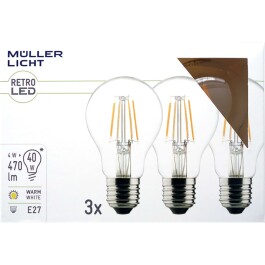 LED Filament Glühlampe E27 4W 470lm 2700K...