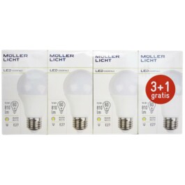 LED Glühlampe E27 10W 810lm 2700K warmweiß 3+1...