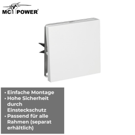 Taster McPower Shallow 250V~/10A UP Klemmanschluss weiß