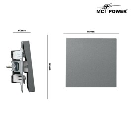 Taster McPower Shallow 250V~/10A UP Steckanschluss anthrazit