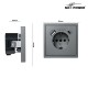 Schutzkontakt-Steckdose McPower Shallow 1x USB-C - 18W Quickcharge - 1x USB-A