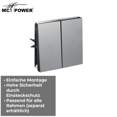 Jalousie-Taster McPower Shallow 250V~/10A UP Klemmanschluss anthrazit