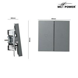 Jalousie-Taster McPower Shallow 250V~/10A UP Steckanschluss anthrazit