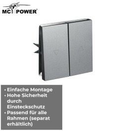 Jalousie-Taster McPower Shallow 250V~/10A UP Steckanschluss anthrazit