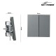 Jalousie-Taster McPower Shallow 250V~/10A UP Steckanschluss anthrazit