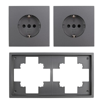 Steckdosen Set McPower Shallow Beginner 2S-Profi 3-teilig Klemmanschluss