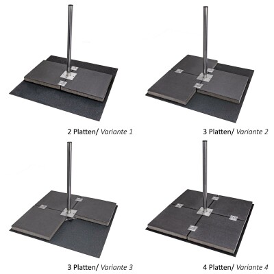 DUR-line Stabilo 4-Plattenständer Edelstahl bis 90 cm Satellitenschüssel