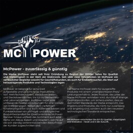 Schutzkontakt-Steckdose McPower Flair 1x USB-C 18W PD 1x USB-A weiß