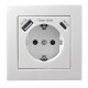 Schutzkontakt-Steckdose McPower Flair 1x USB-C 18W PD 1x USB-A weiß