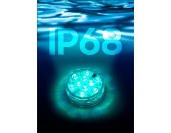LED-RGB-Unterwasserleuchte McShine IP68 - wasserdicht Fernbedienung 4er-Set