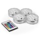 LED-RGB-Unterwasserleuchte McShine IP68 - wasserdicht Fernbedienung 4er-Set