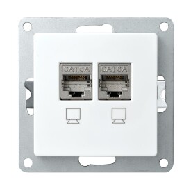 Netzwerk-Dose McPower Flair CAT6A UP weiß vollgeschirmt