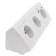 Steckdosenblock McPower Flair weiß 3-fach Schutzkontakt + USB-C / USB-A