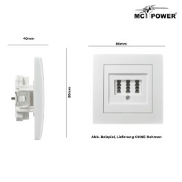 TAE-NFN-Anschlussdose McPower Flair UP weiß 3x 6-polig